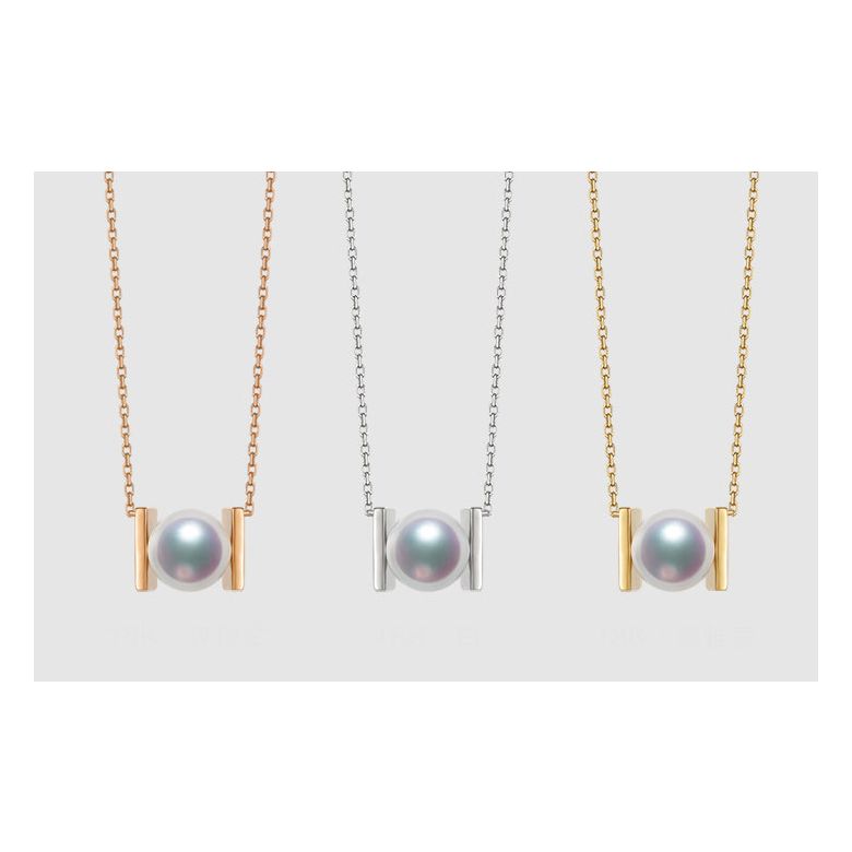 Pendentif Otohiko. Sobre, Moderne et Élégant. Or jaune et Perle Akoya I Gemperles - 5