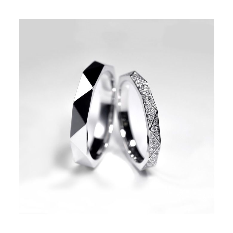Alliance Homme Triangulaire Platine - 2