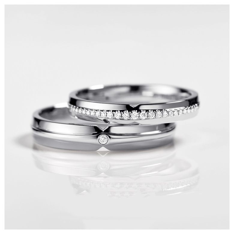 Alliances Mariage Diego Frida Platine - 3