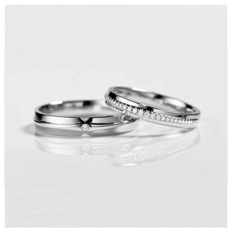 Alliances Mariage Diego Frida Platine - 4