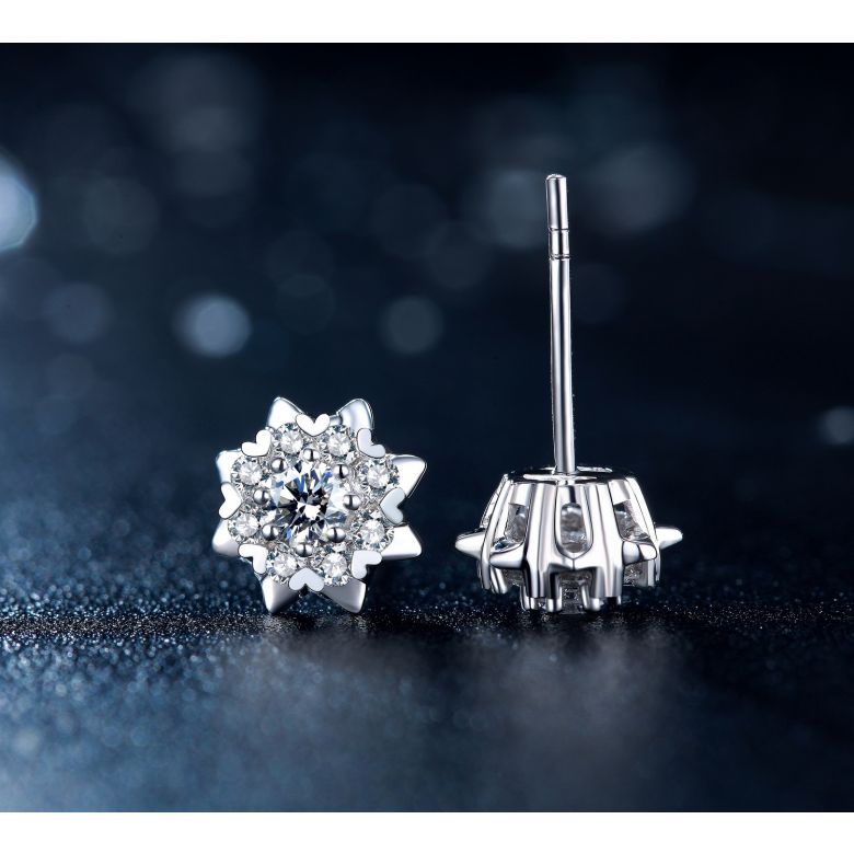 Boucles d'oreilles meravigliosa. Or blanc, diamants 0.26ct - 4