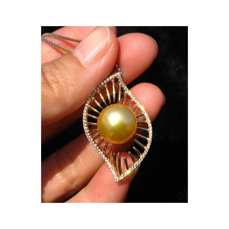 Pendentif perle d'Australie - 12/13mm - GEMME - 5