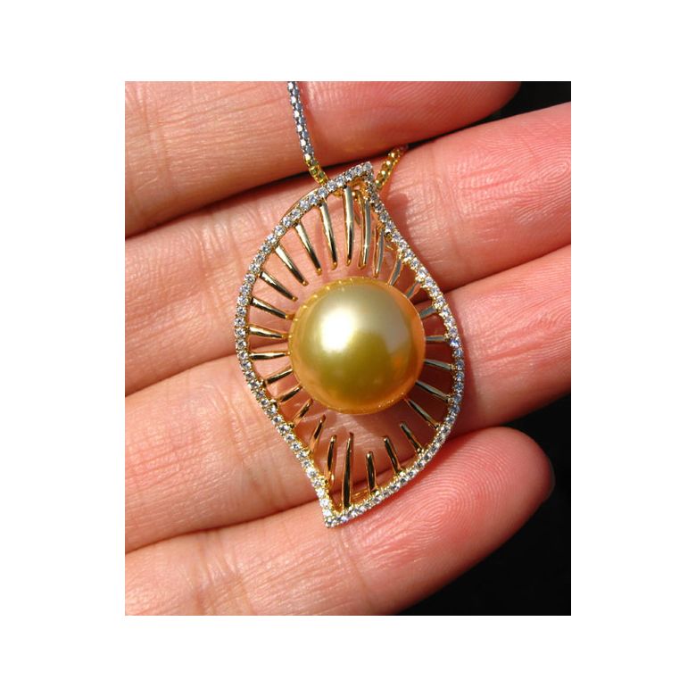Pendentif perle d'Australie - 12/13mm - GEMME - 4
