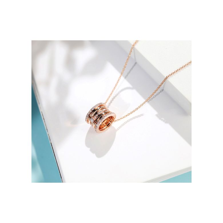 Pendentif mon Chou. Cylindre Or rose et Diamants - 5