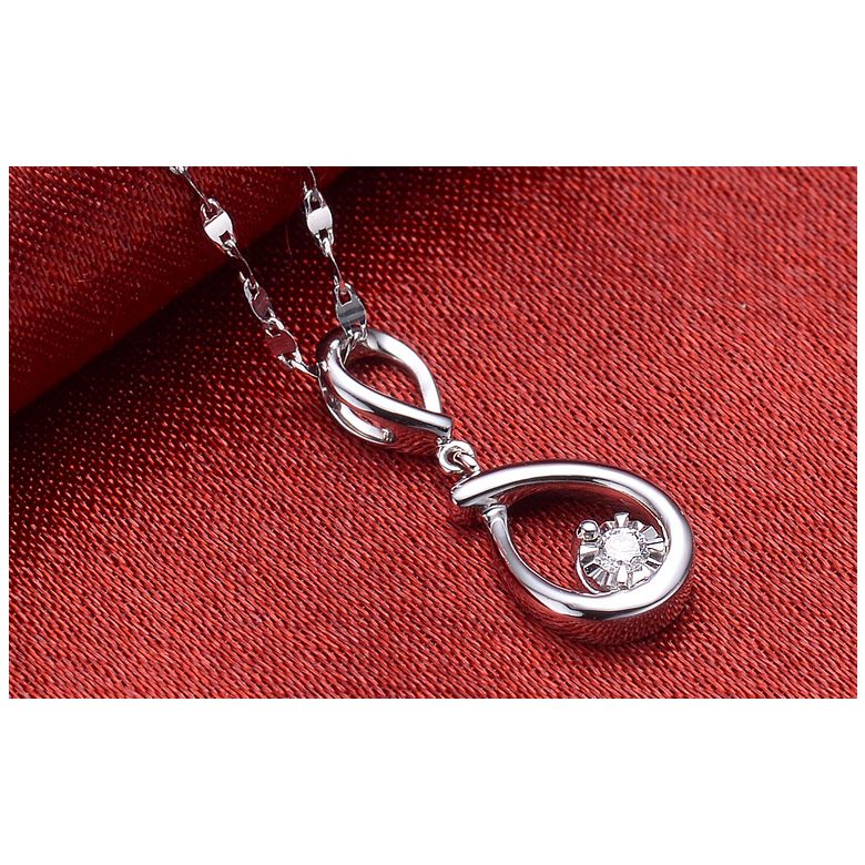 Pendentif lasso en or blanc et diamant - Attrapes moi si tu m'aimes - 3