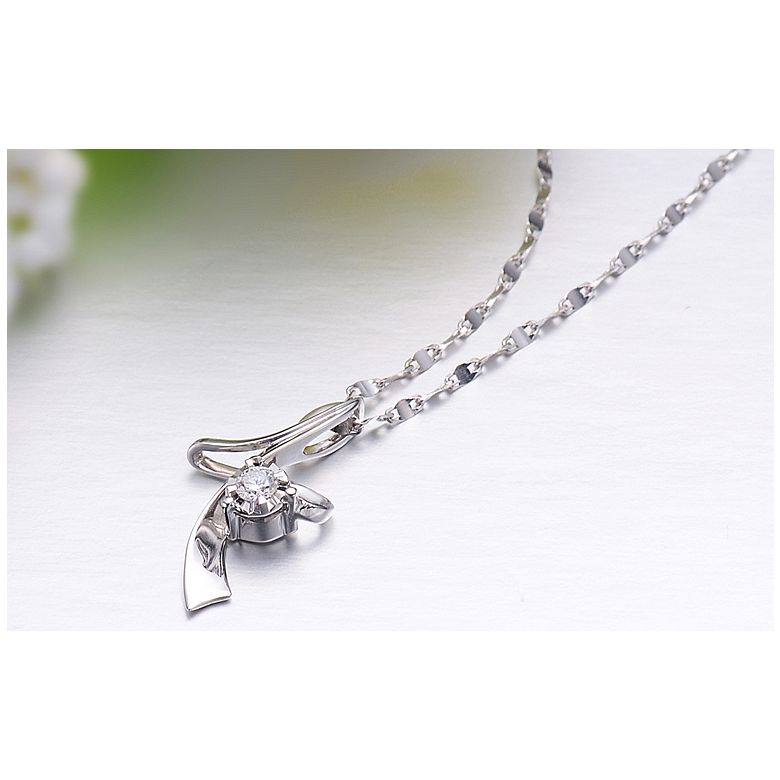 Pendentif diamant Signature - En or blanc 18 carats - 3