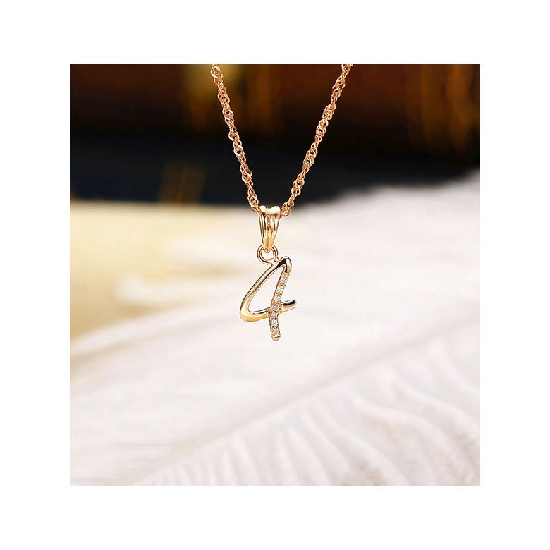 Pendentif 4 - Or jaune 18cts - Diamants 0.015ct - 3