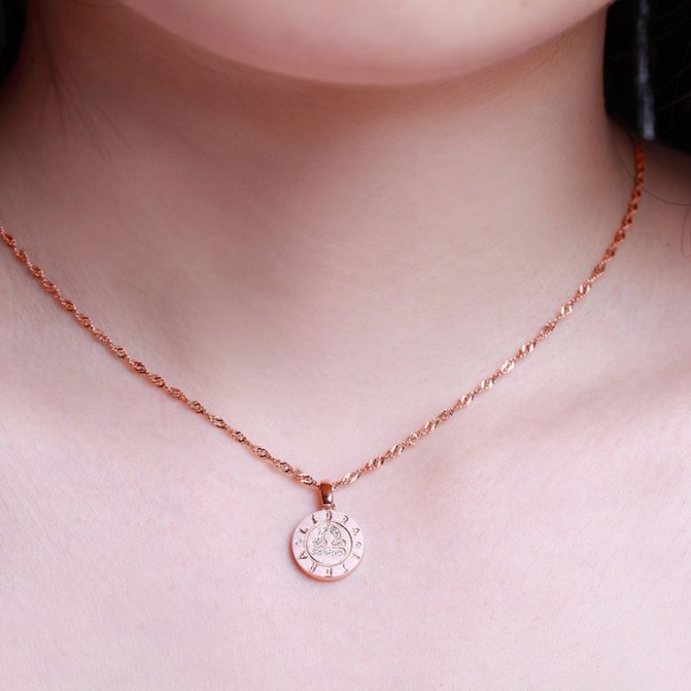 Pendentif Libra Or rose. Signe de la balance. Zodiaque - 2