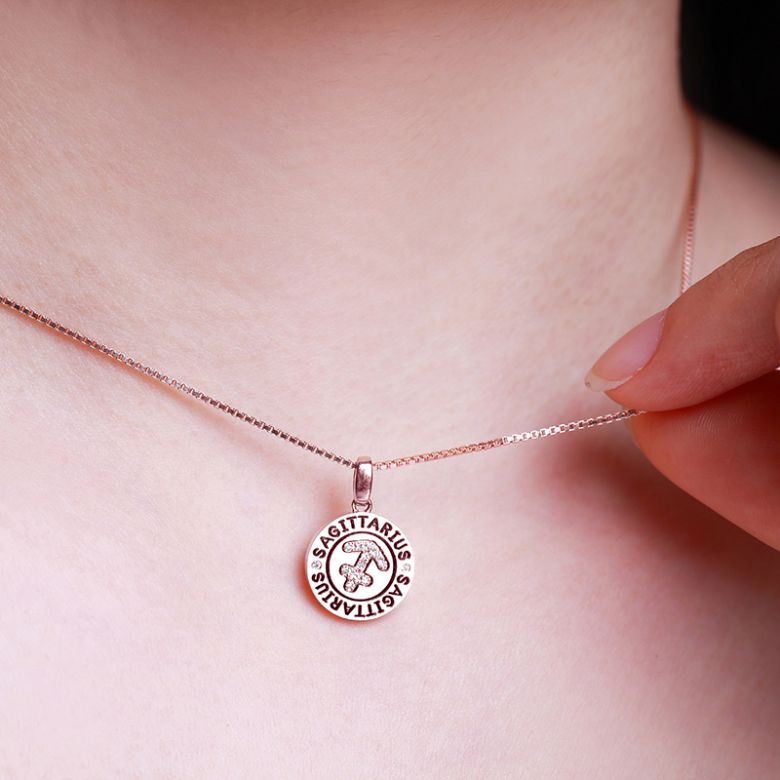 Pendentif Sagittarius Or rose. Signe du sagittaire. Zodiaque - 4