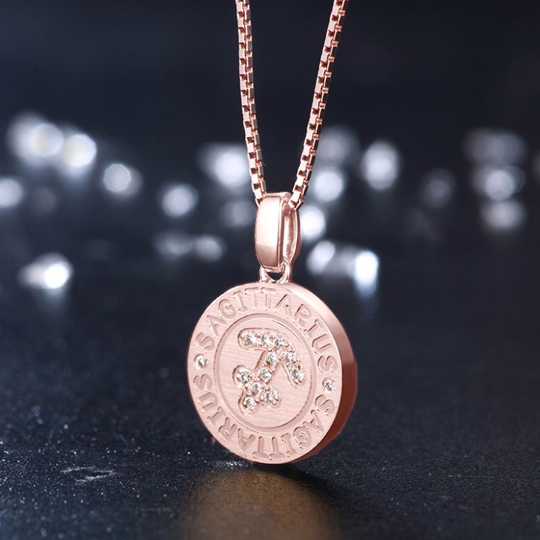 Pendentif Sagittarius Or rose. Signe du sagittaire. Zodiaque - 3