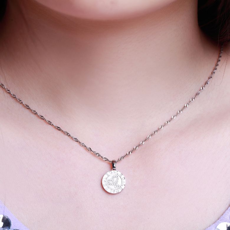 Pendentif Leo Or blanc. Signe du Lion. Zodiaque - 2