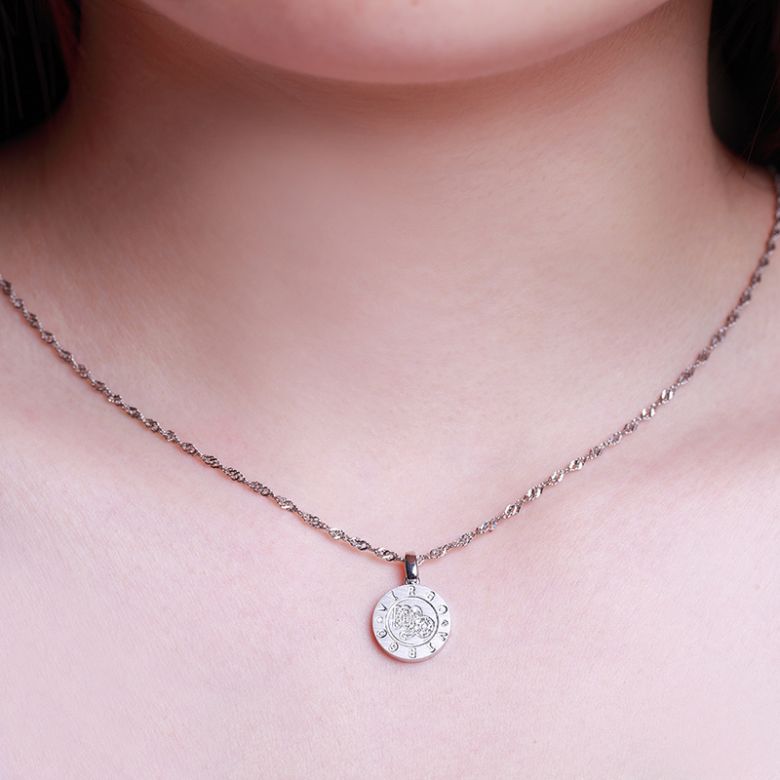 Pendentif Virgo Or blanc. Signe de la vierge. Zodiaque - 2