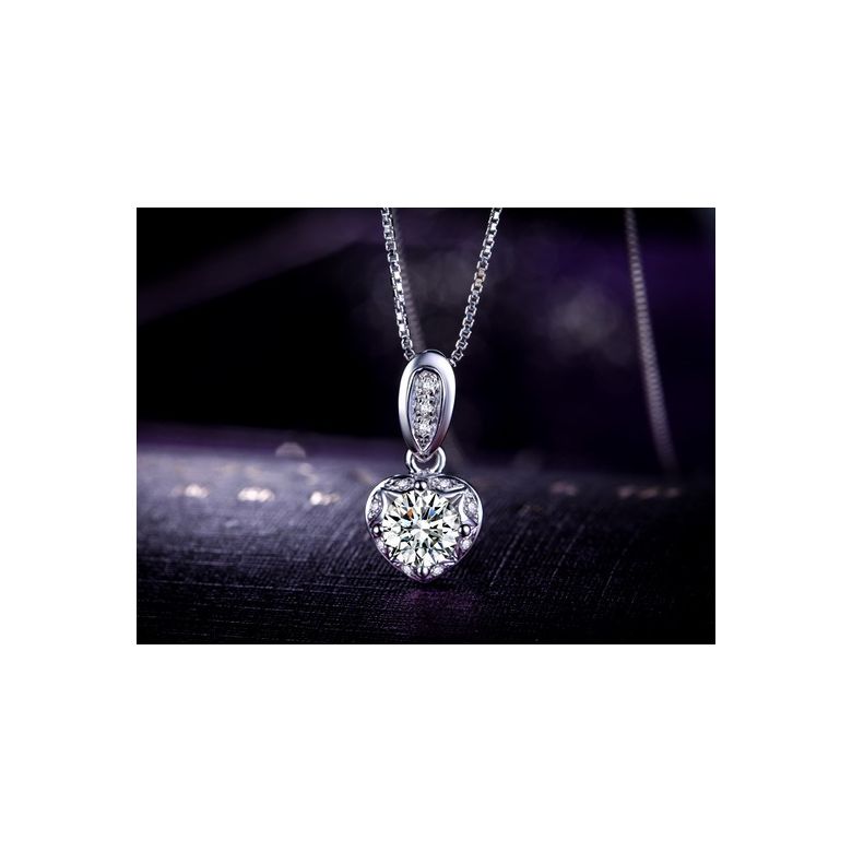 Pendentif nature or blanc fendu - Création joaillière diamants - 5