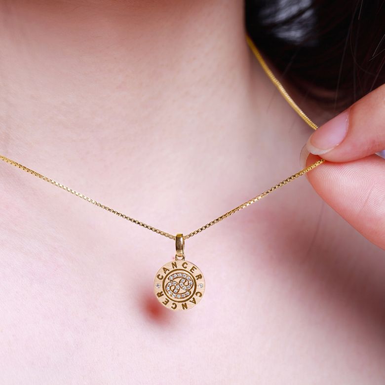 Pendentif Cancer Or jaune. Signe du Cancer. Zodiaque - 4