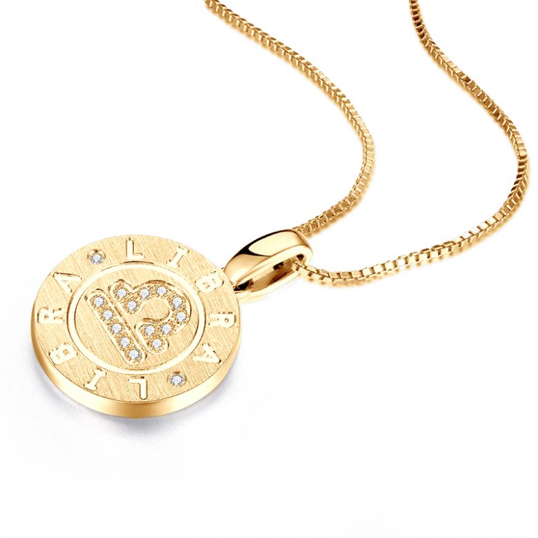 Pendentif Libra Or jaune. Signe de la balance. Zodiaque - 8