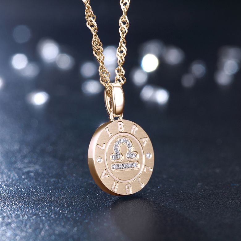 Pendentif Libra Or jaune. Signe de la balance. Zodiaque - 5