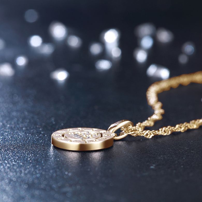 Pendentif Libra Or jaune. Signe de la balance. Zodiaque - 7