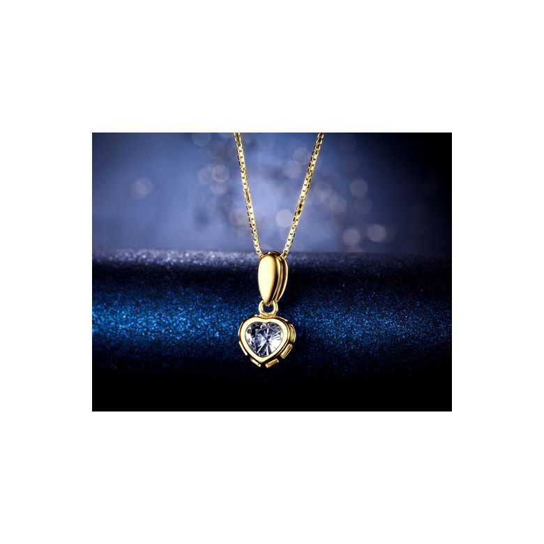Pendentif Coeur Or jaune 18cts et diamants 0.37ct - 5