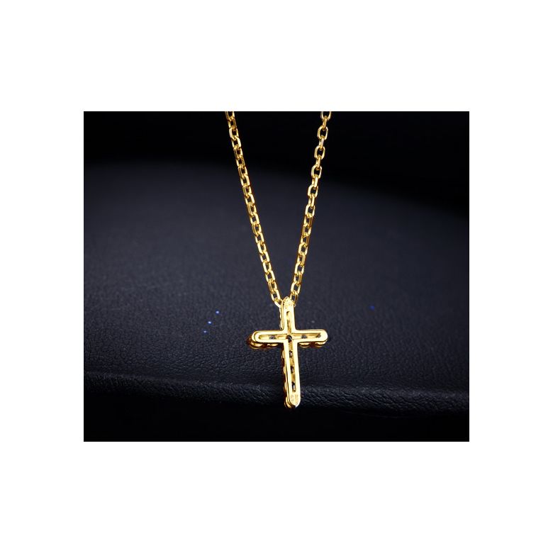 Pendentif religieux forme croix Or jaune, Diamants - 6