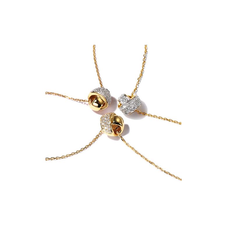 Pendentif Il était une fois... Nous - Noeud Or Jaune, Diamants I Gemperles - 1