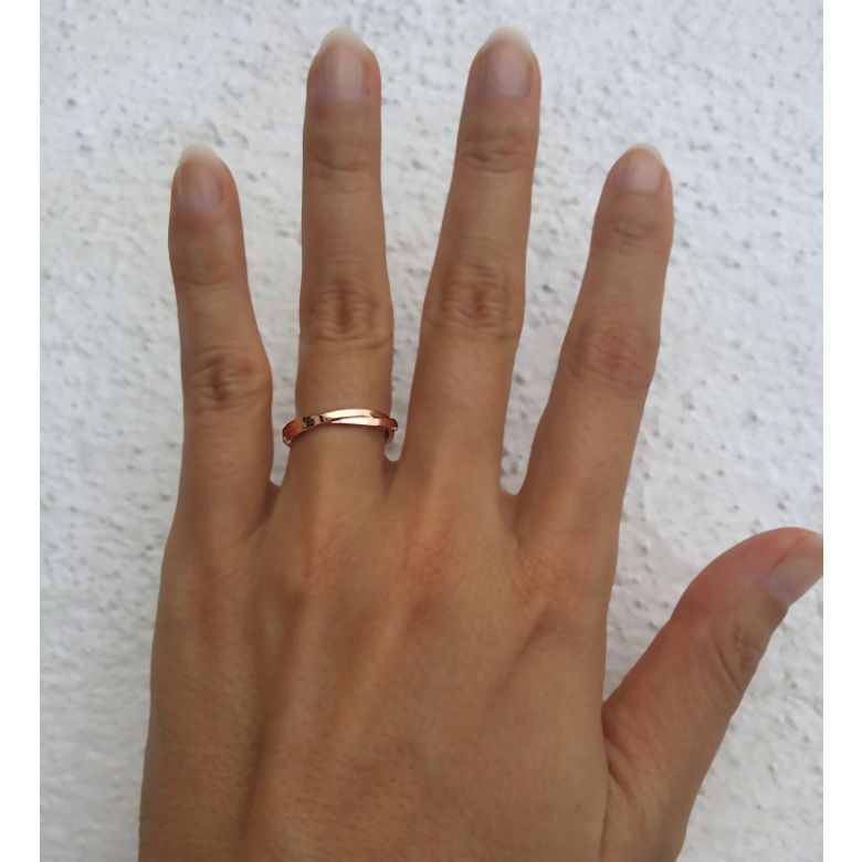 Alliance 2 anneaux - Alliance Femme - Or rose - Diamant - 2