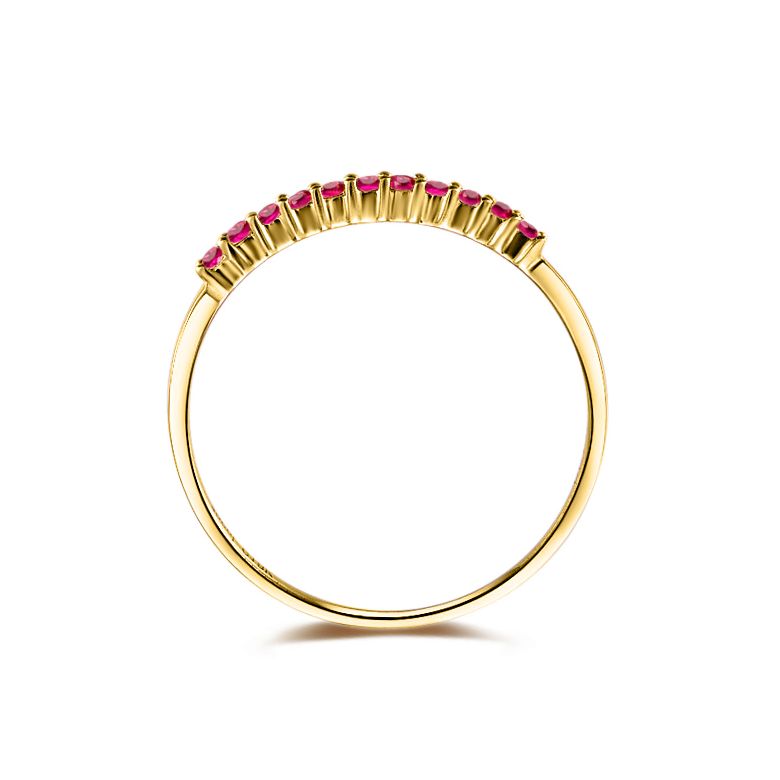 Bague or jaune 18 carats - Rubis de Birmanie - Anneau - 4