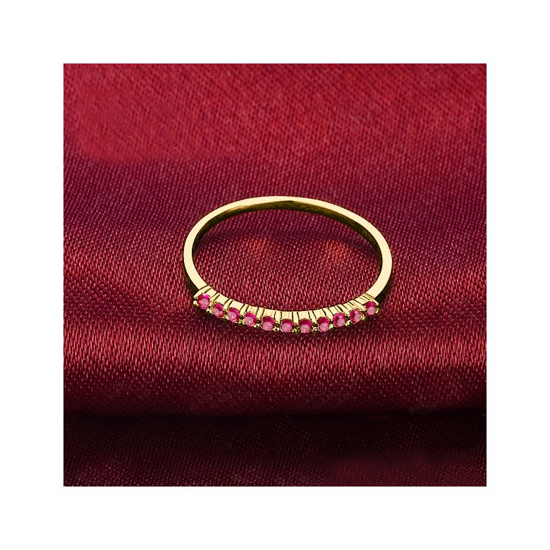 Bague or jaune 18 carats - Rubis de Birmanie - Anneau - 3