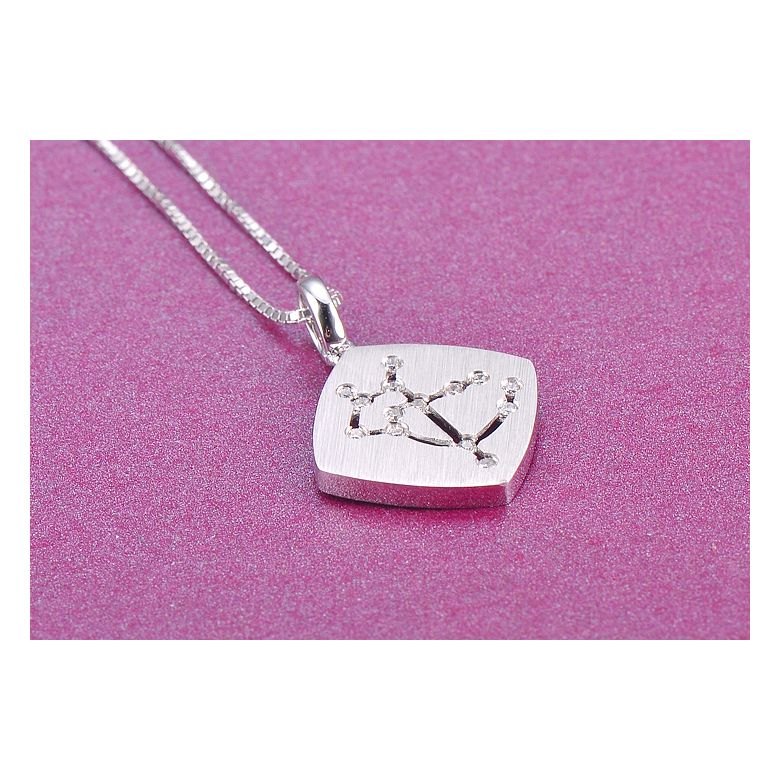 Pendentif zodiaque - Constellation sagittaire - Or blanc, diamants - 2