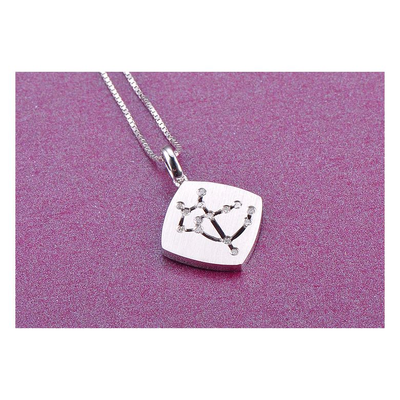 Pendentif zodiaque - Constellation sagittaire - Or blanc, diamants - 3