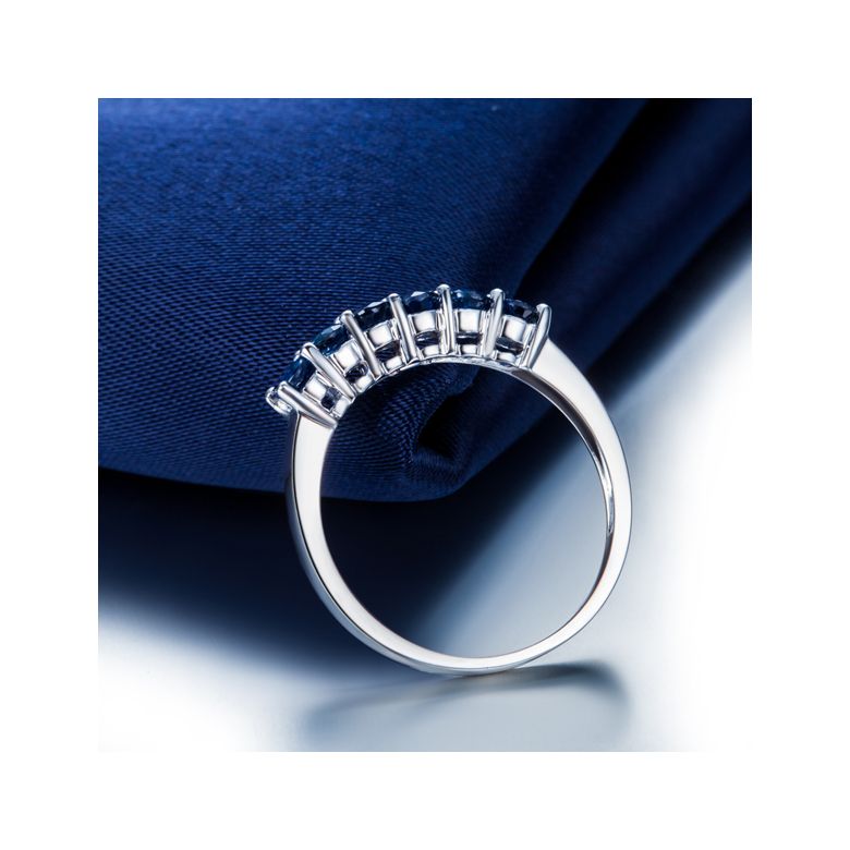 Bague saphir - Sophistiquée et Glamour - Or blanc - 3