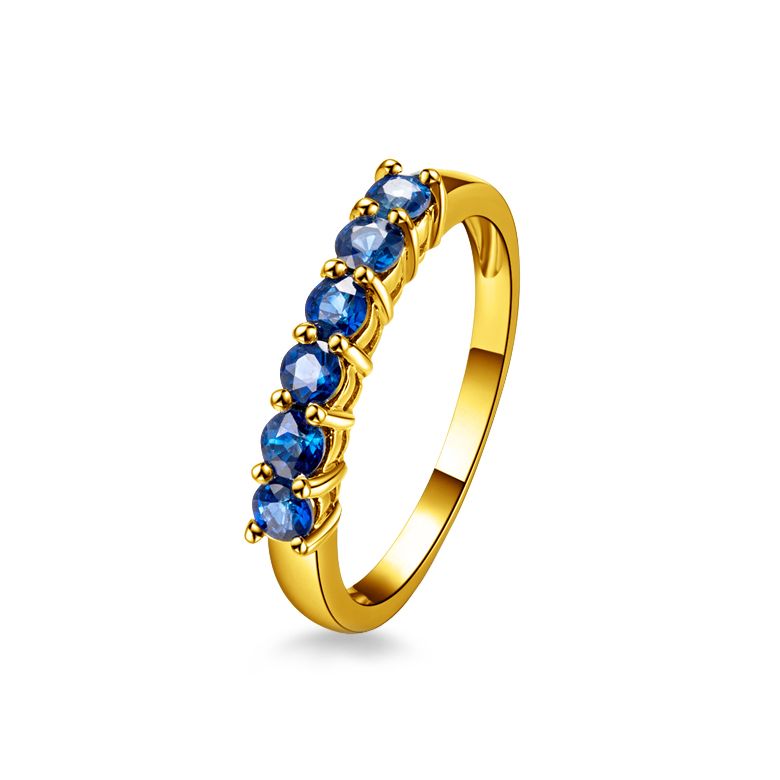 Bague saphir - Sophistiquée et Glamour - Or jaune - 1