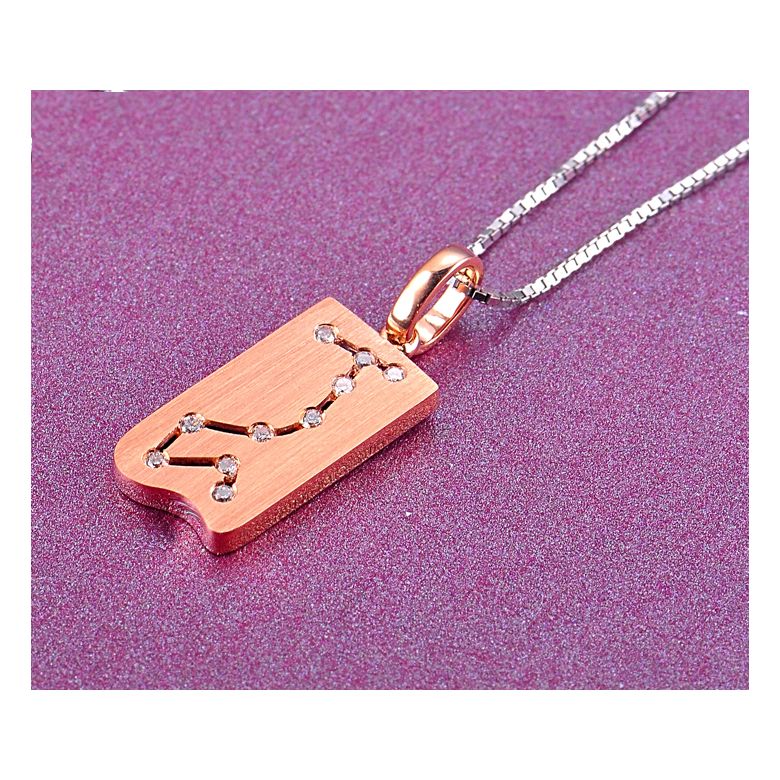Pendentif zodiaque - Constellation du scorpion - Or rose, diamants - 2