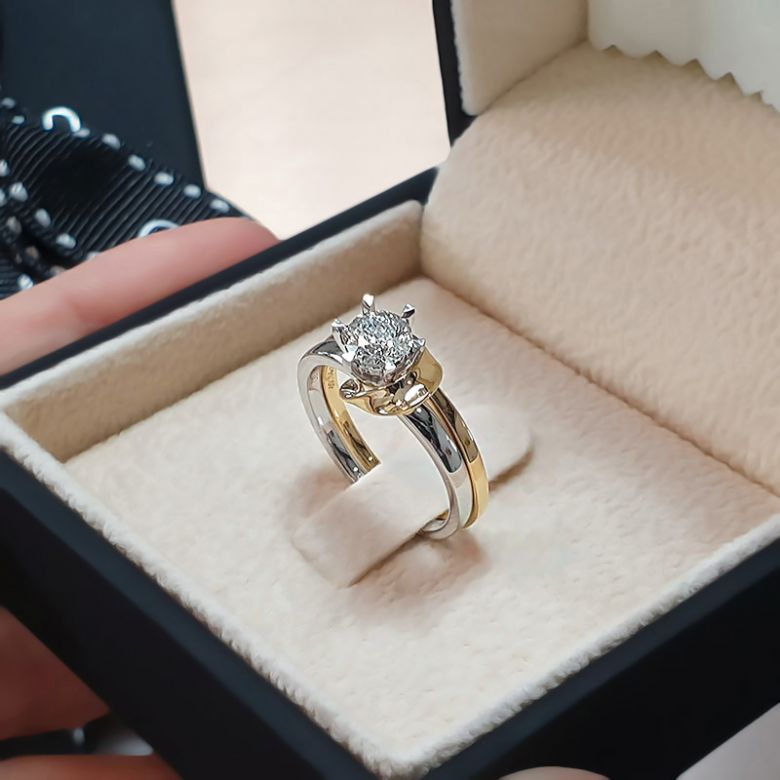 Bague Louis Aragon - Nous Dormirons Ensemble - Or Blanc, Jaune | Gemperles - 4