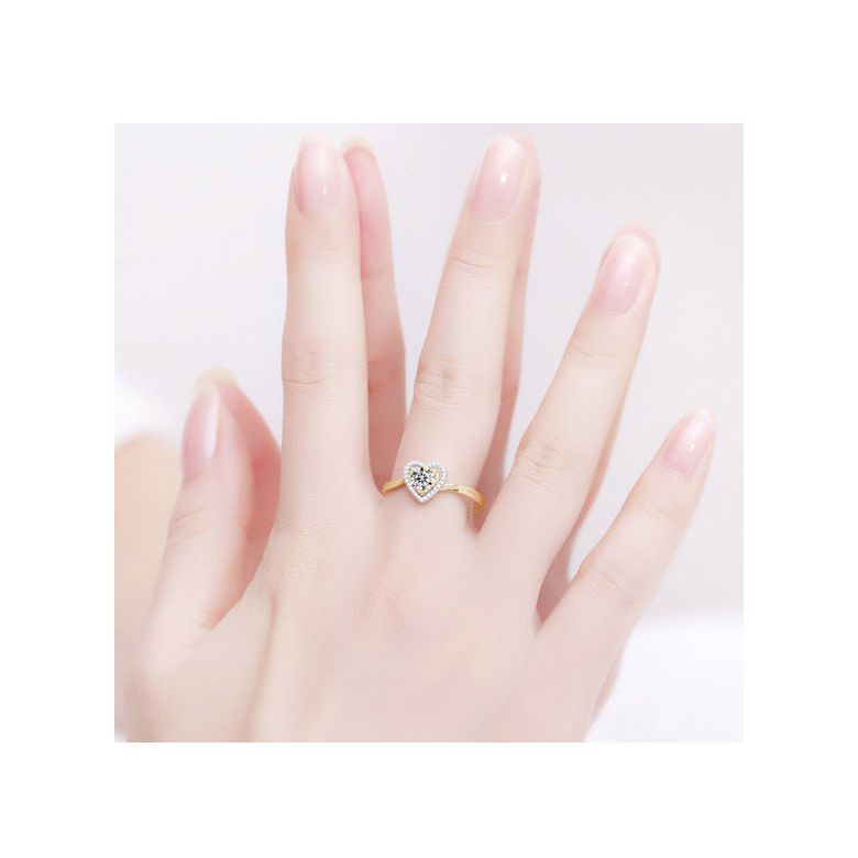 Bague Solitaire en or jaune & Diamants | Mon Coeur - 2