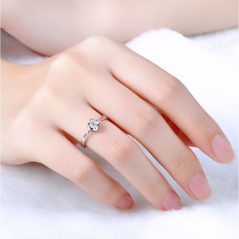 Solitaire Diamant Or blanc. Victor Hugo, A Jeanne | Gemperles - 5