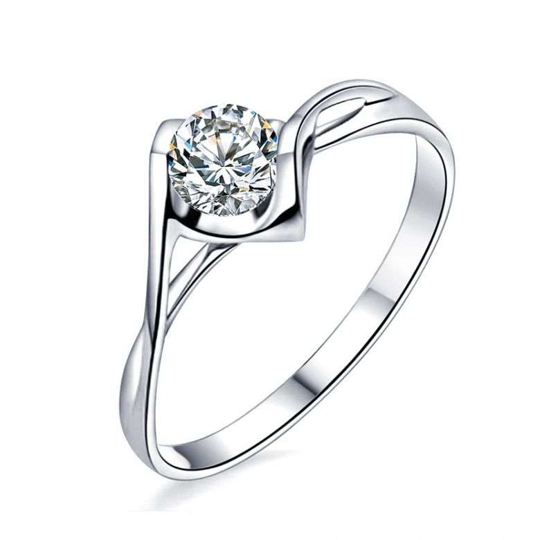 Solitaire Diamant Or blanc. Victor Hugo, A Jeanne | Gemperles - 2