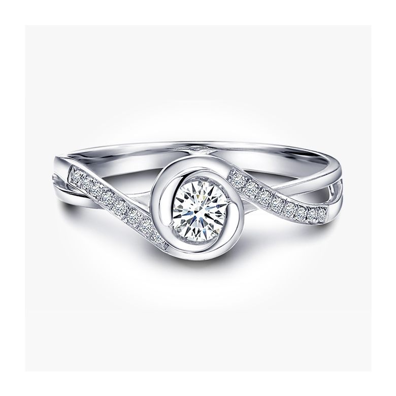 Bague Solitaire A Julie - Or Blanc & Diamants - Alfred de Musset | Gemperles - 5
