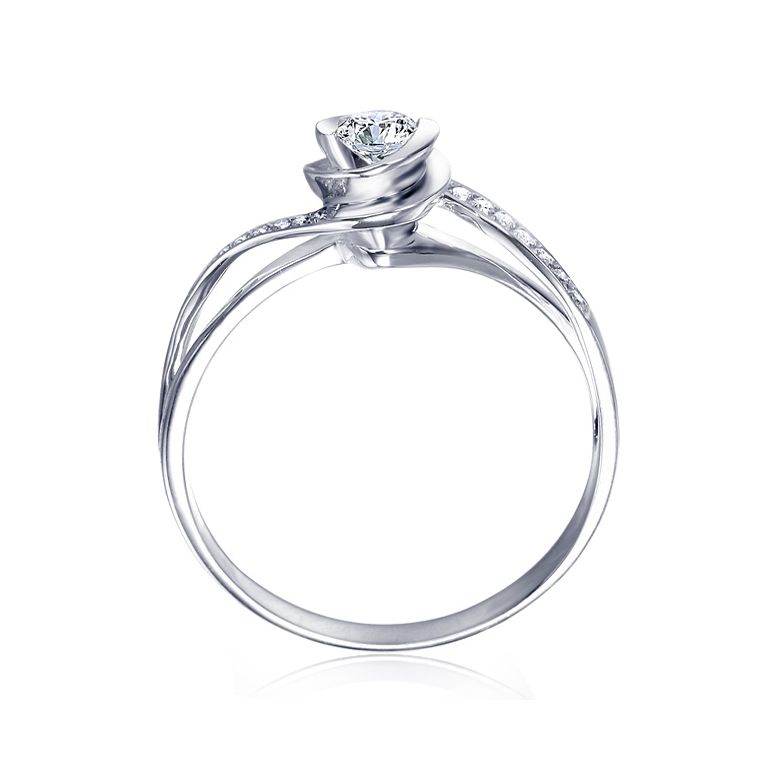 Bague Solitaire A Julie - Or Blanc & Diamants - Alfred de Musset | Gemperles - 3