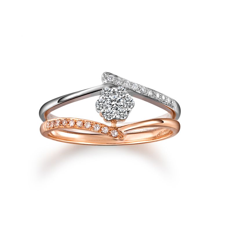 Bague Nérée Beauchemin - À Celle que J'aime - Or blanc, rose - 6