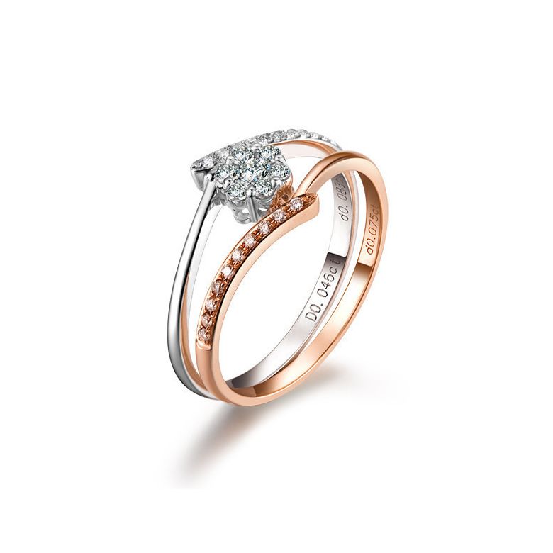 Bague Nérée Beauchemin - À Celle que J'aime - Or blanc, rose - 1