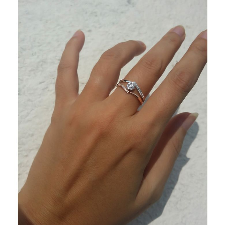 Bague Nérée Beauchemin - À Celle que J'aime - Or blanc, rose - 2