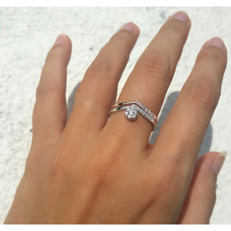 Bague Nérée Beauchemin - À Celle que J'aime - Or blanc, rose - 3