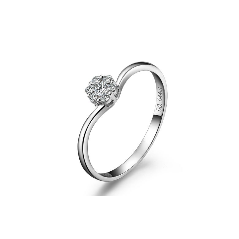 Bague Alfred de Musset - À Ninon - Or blanc, rose - 7