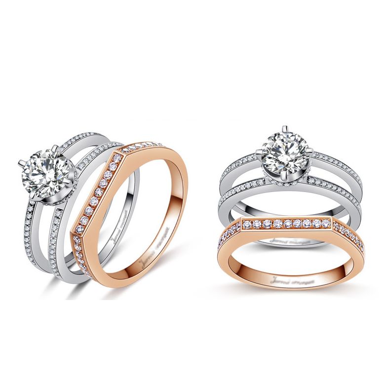 Bague Théophile Gautier - Cher ange, vous êtes belle - Or blanc, rose - 2