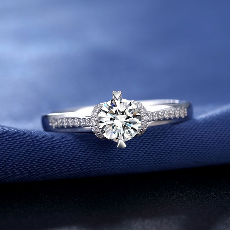 Bague Solitaire Amélia - Or Blanc 0.45ct & Diamant Central 0.35ct | Gemperles - 3