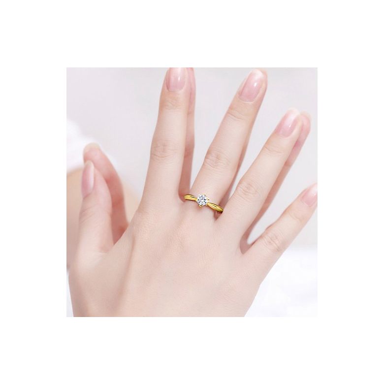 Solitaire Or Jaune, Diamant 0.25ct - L'Amour - Adélaïde DUFRÉNOY | Gemperles - 3