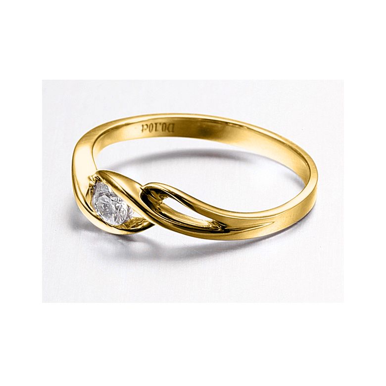 Solitaire Taylor - Diamant Maille Croisée - Or Jaune | Gemperles - 3