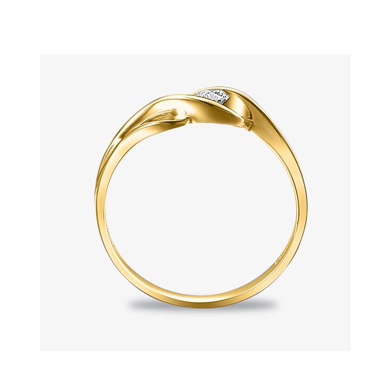 Solitaire Taylor - Diamant Maille Croisée - Or Jaune | Gemperles - 4