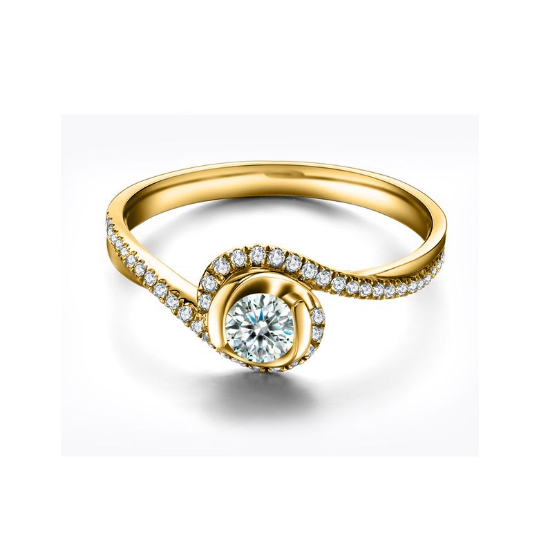 Solitaire Or Jaune & Diamants - Je t'appartiens | Gemperles - 5