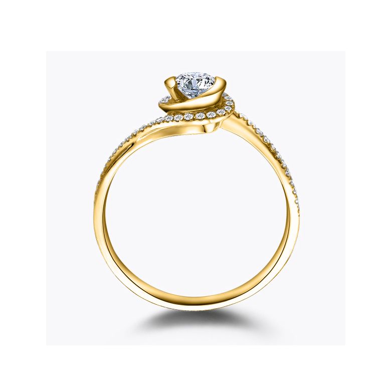 Solitaire Or Jaune & Diamants - Je t'appartiens | Gemperles - 3